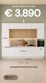 CUCINA 360 CM COMPLETA DI 5 ELETTRODOMESTICI