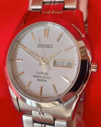 seiko sapphire orologio da polso nuovo datario 