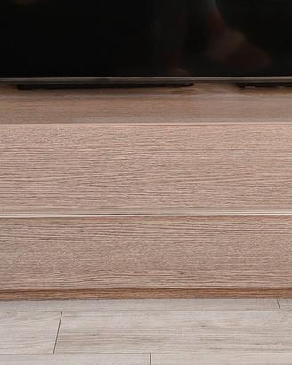 elegante mobile porta tv rovere grigio tortora