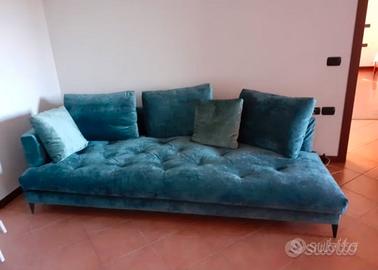 Divano Alberta velluto blu