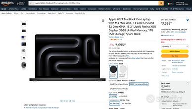 Apple 2024 MacBook Pro Laptop 16"