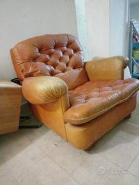 Poltrona vintage pelle 