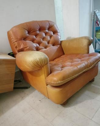 Poltrona vintage pelle 