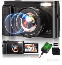 FOTOCAMERA 48 MP SCHERMO 2,7 POLLICI RUOTA 180 GRA