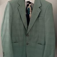 Giacca vintage uomo a quadretti TG 50 