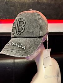 Balenciaga BB paris cappello berretto, denim scuro