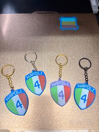 Portachiavi 4 scudetto napoli ag4in sscn