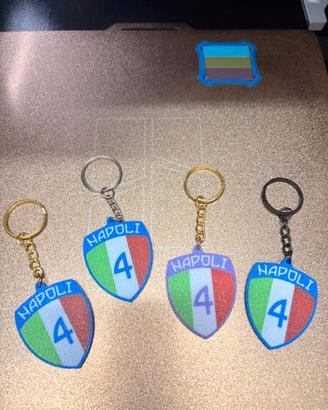 Portachiavi 4 scudetto napoli ag4in sscn