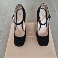 Scarpe Prada Mary Jane suede 38.5