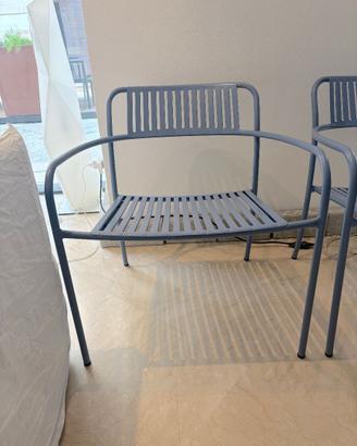 Poltrona da esterno Tolix Patio Stripe - Blu -30%