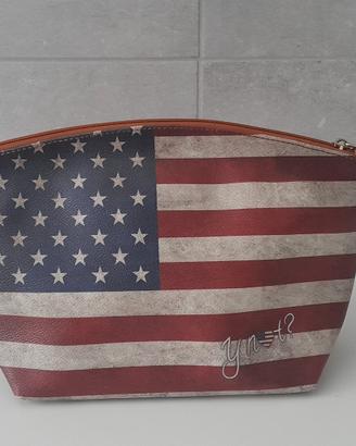 POCHETTE Y NOT? STAMPA VINTAGE BANDIERA AMERICANA 