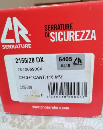 serratura cr porta blindata chiave lunga destra 