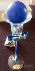 Portacandela Calice Cristallo Argento
