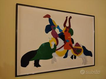 Lodola Marco Perspex 2002 "Cavalieri" cm 90x135