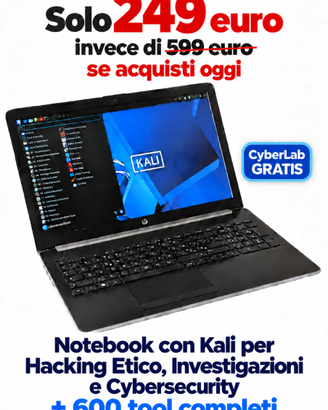 Notebook HP Kali Linux OSINT Hacking Cybersecurity
