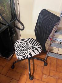 Sedia a ruote girevole regolabile IKEA