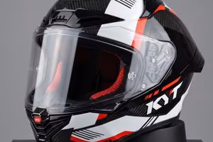 KYT R1R Carbone Zone Red casco integrale S