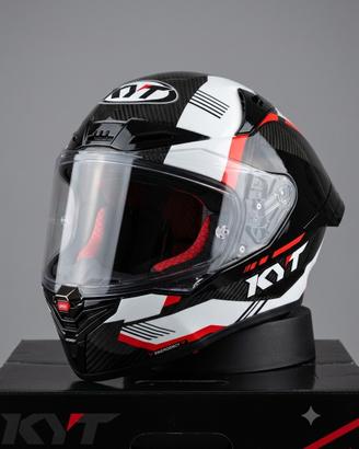 KYT R1R Carbone Zone Red casco integrale S