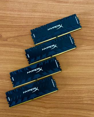 64GB RAM DDR4 HyperX Predator CL15 3000MHZ (4x16)