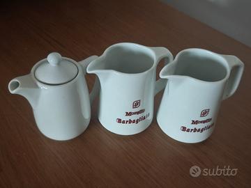 set 3 bricchetti per caffè, latte 