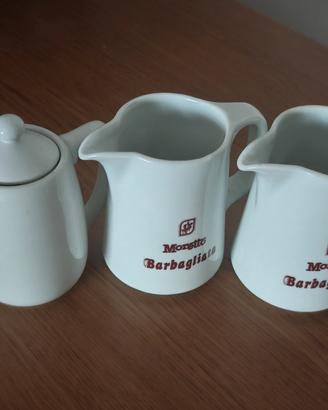 set 3 bricchetti per caffè, latte 