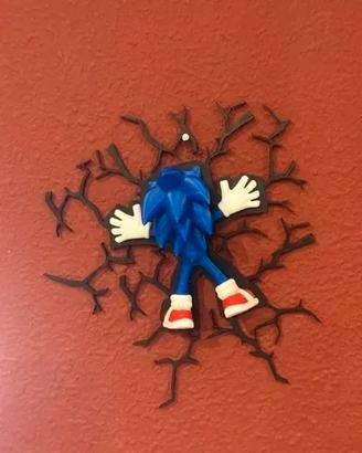 Sonic crash decorazione da muro