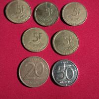 Franchi Belgio lotto 7 monete anni 86/88/94/96