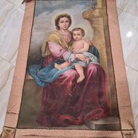 grande dipinto olio su tela madonna