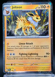 Pokemon Card Jolteon 169 SVP Promo Holo Foil Cosmo