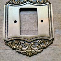 copri interruttore in ottone, vintage misure 7x10