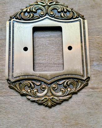 copri interruttore in ottone, vintage misure 7x10