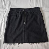 Gonna di jeans nera corta Hollister