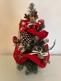 Albero Natale 🎄 renne e cuori ♥️ rossi in tessuto