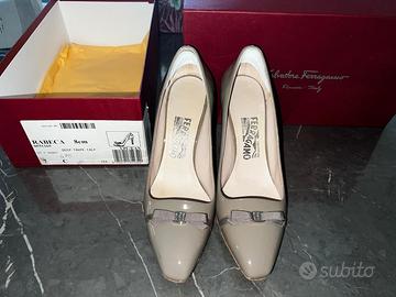 Scarpe Ferragamo 37 C tacco 8 cm  