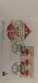 Francobolli e busta oroginali del Vaticano