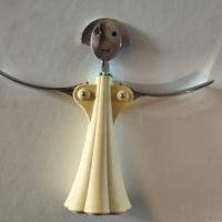 Cavatappi di design marca Alessi vintage giallo 