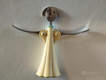 Cavatappi di design marca Alessi vintage giallo 