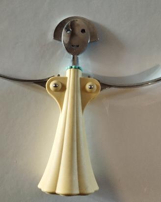 Cavatappi di design marca Alessi vintage giallo 