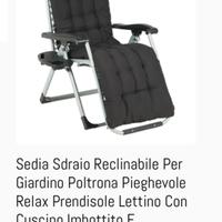 Sedia sdraio imbottita