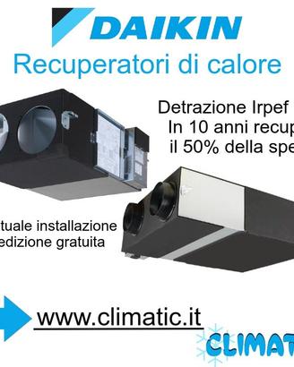 Recuperatori di calore Daikin