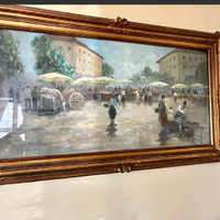 RARITA':DIPINTOolioTELAscenaMERCATOanni60C/CORNICE