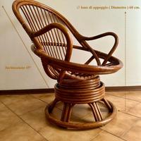 Poltrona di Design anni '70 in Bambù