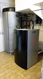 Caldaia a pellet e puffer 600L