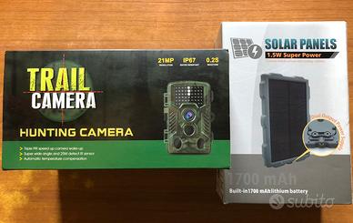 Fototrappola notturna/diurna con panbello solare