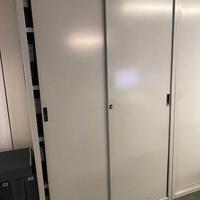 3 armadi ferro ufficio ante scorrevoli 4 ripiani