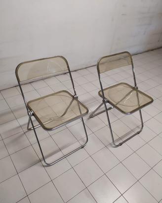 coppia sedie PLIA design Piretti anni 70