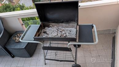 barbecue a carbone - maxi griglia con coperchio 