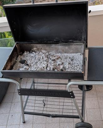 barbecue a carbone - maxi griglia con coperchio 