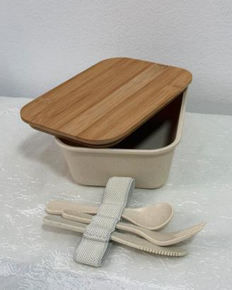 Porta pranzo lunch box bambù