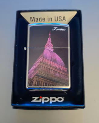Zippo Lighter TORINO Mole Antonelliana Pink Italy